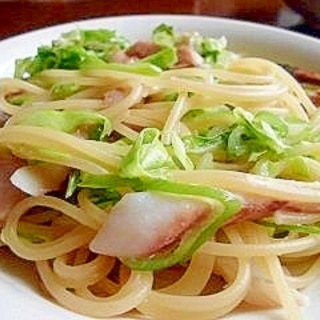 干物をパスタに！干物とねぎのスパゲティ